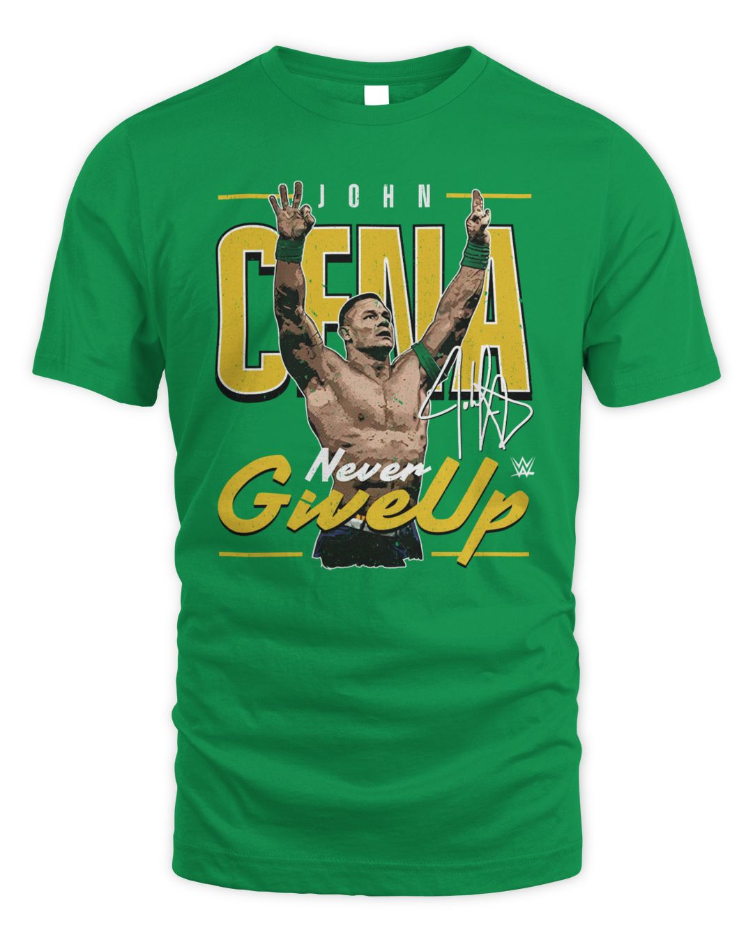 WWE Shop Green John Cena Never Give Up Shirt