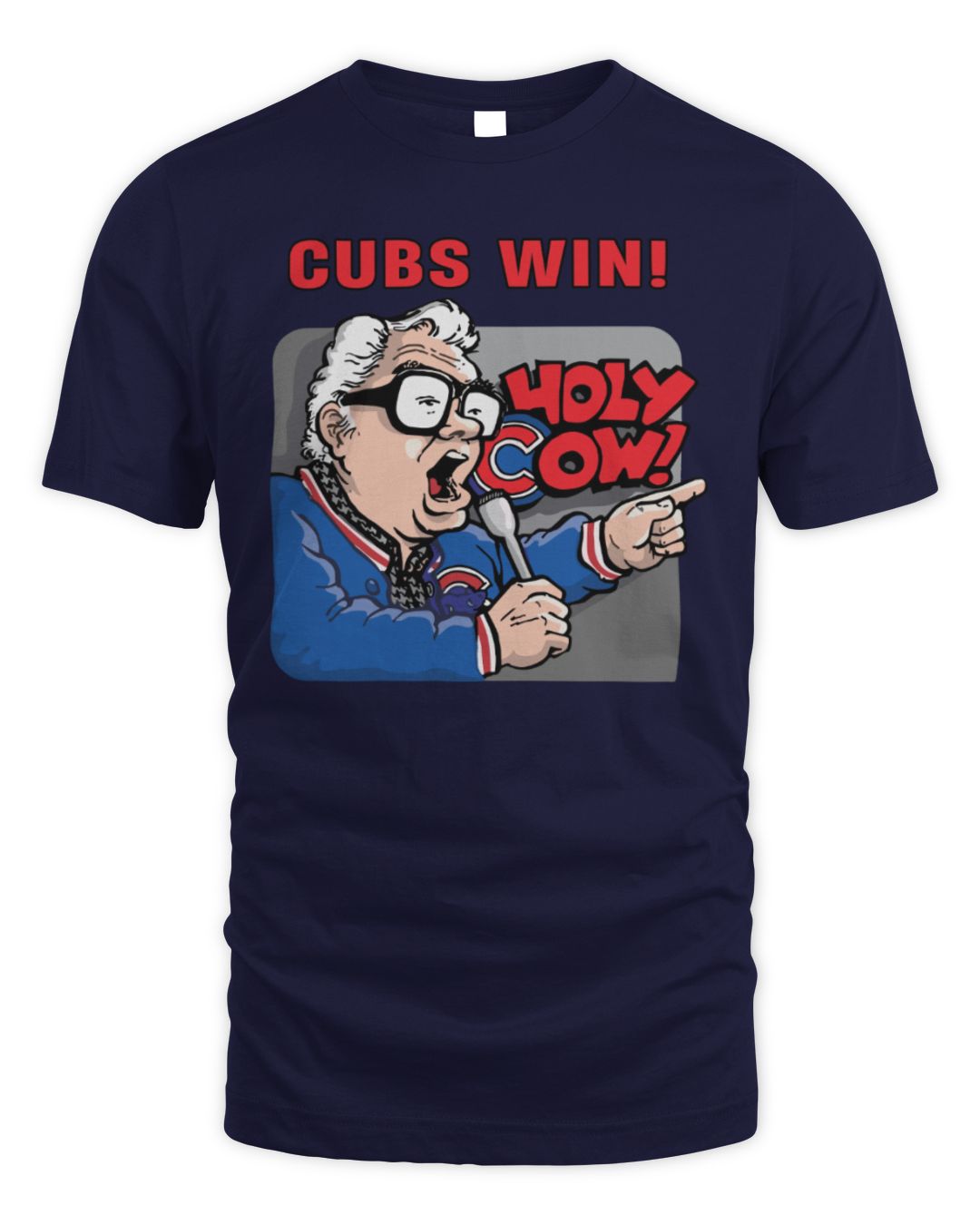 Chicago Cubs Harry Caray Cartoon Cubs Win Tee Shirt